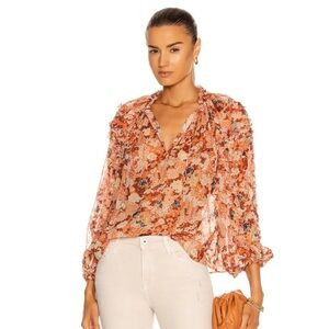 Ulla Johnson Floral Blouse Adela